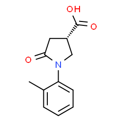 ChemSpider 2D Image | (3S)-1-(2-Methylphenyl)-5-oxo-3-pyrrolidinecarboxylic acid | C12H13NO3
