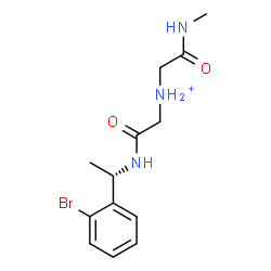ChemSpider 2D Image | 2-{[(1S)-1-(2-Bromophenyl)ethyl]amino}-N-[2-(methylamino)-2-oxoethyl]-2-oxoethanaminium | C13H19BrN3O2
