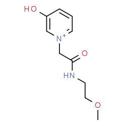 ChemSpider 2D Image | 3-Hydroxy-1-{2-[(2-methoxyethyl)amino]-2-oxoethyl}pyridinium | C10H15N2O3