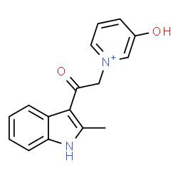 ChemSpider 2D Image | 3-Hydroxy-1-[2-(2-methyl-1H-indol-3-yl)-2-oxoethyl]pyridinium | C16H15N2O2