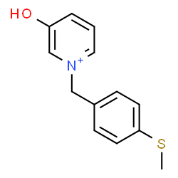 ChemSpider 2D Image | 3-Hydroxy-1-[4-(methylsulfanyl)benzyl]pyridinium | C13H14NOS