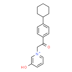 ChemSpider 2D Image | 1-[2-(4-Cyclohexylphenyl)-2-oxoethyl]-3-hydroxypyridinium | C19H22NO2