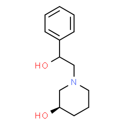 ChemSpider 2D Image | (3R)-1-(2-Hydroxy-2-phenylethyl)-3-piperidinol | C13H19NO2