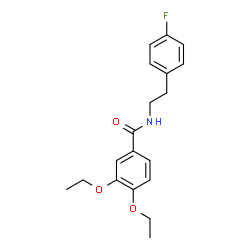ChemSpider 2D Image | 3,4-Diethoxy-N-[2-(4-fluorophenyl)ethyl]benzamide | C19H22FNO3