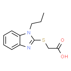 ChemSpider 2D Image | (1-Propyl-1H-benzoimidazol-2-ylsulfanyl)-acetic acid | C12H14N2O2S