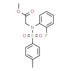 ChemSpider 2D Image | Methyl N-(2-fluorophenyl)-N-[(4-methylphenyl)sulfonyl]glycinate | C16H16FNO4S