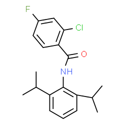 ChemSpider 2D Image | 2-Chloro-N-(2,6-diisopropylphenyl)-4-fluorobenzamide | C19H21ClFNO