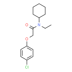 ChemSpider 2D Image | 2-(4-Chlorophenoxy)-N-cyclohexyl-N-ethylacetamide | C16H22ClNO2