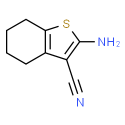 ChemSpider 2D Image | 2-Amino-4,5,6,7-tetrahydro-1-benzothiophene-3-carbonitrile | C9H10N2S