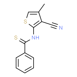 ChemSpider 2D Image | N-(3-Cyano-4-methyl-2-thienyl)benzenecarbothioamide | C13H10N2S2
