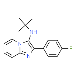 ChemSpider 2D Image | tert-Butyl-[2-(4-fluoro-phenyl)-imidazo[1,2-a]pyridin-3-yl]-amine | C17H18FN3