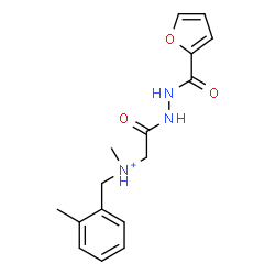 ChemSpider 2D Image | 2-[2-(2-Furoyl)hydrazino]-N-methyl-N-(2-methylbenzyl)-2-oxoethanaminium | C16H20N3O3