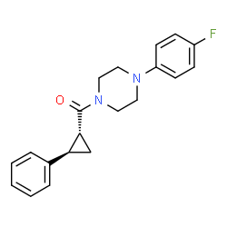 ChemSpider 2D Image | [4-(4-Fluorophenyl)-1-piperazinyl][(1R,2R)-2-phenylcyclopropyl]methanone | C20H21FN2O