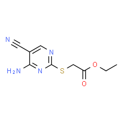 ChemSpider 2D Image | ethyl [(4-amino-5-cyanopyrimidin-2-yl)thio]acetate | C9H10N4O2S