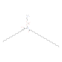 ChemSpider 2D Image | (3R,4E)-2-(Henicosanoylamino)-3-hydroxy-4-octadecen-1-yl 2-(trimethylammonio)ethyl phosphate | C44H89N2O6P