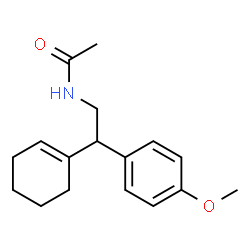 ChemSpider 2D Image | N-[2-(1-Cyclohexen-1-yl)-2-(4-methoxyphenyl)ethyl]acetamide | C17H23NO2
