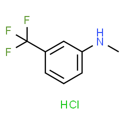 ChemSpider 2D Image | N-Methyl-3-(trifluoromethyl)aniline hydrochloride (1:1) | C8H9ClF3N