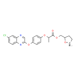 ChemSpider 2D Image | (5-~14~C)Tetrahydro-2-furanylmethyl 2-{4-[(6-chloro-2-quinoxalinyl)oxy]phenoxy}propanoate | C2114CH21ClN2O5