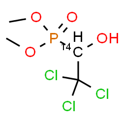 ChemSpider 2D Image | Dimethyl [2,2,2-trichloro-1-hydroxy(1-~14~C)ethyl]phosphonate | C314CH8Cl3O4P
