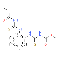 ChemSpider 2D Image | Dimethyl [(~14~C_6_)-1,2-phenylenedicarbamothioyl]biscarbamate | C614C6H14N4O4S2