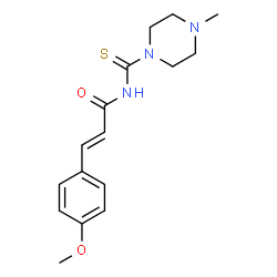 ChemSpider 2D Image | (2E)-3-(4-Methoxyphenyl)-N-[(4-methyl-1-piperazinyl)carbonothioyl]acrylamide | C16H21N3O2S