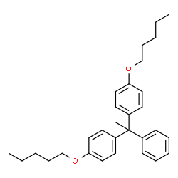 ChemSpider 2D Image | 1,1'-(1-Phenyl-1,1-ethanediyl)bis[4-(pentyloxy)benzene] | C30H38O2