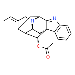 ChemSpider 2D Image | (7beta,16xi,17R,19E)-1,2-Didehydro-2,7-dihydro-7,17-cyclosarpagan-17-yl acetate | C21H22N2O2