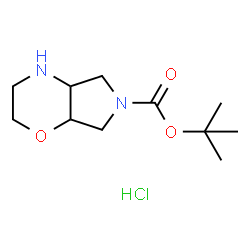 ChemSpider 2D Image | 2-Methyl-2-propanyl hexahydropyrrolo[3,4-b][1,4]oxazine-6(2H)-carboxylate hydrochloride (1:1) | C11H21ClN2O3