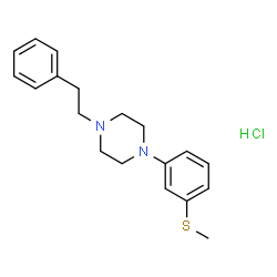 ChemSpider 2D Image | 1-(3-(methylthio)phenyl)-4-phenethylpiperazine hydrochloride | C19H25ClN2S