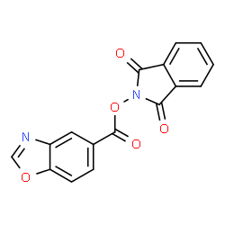 ChemSpider 2D Image | 2-[(1,3-Benzoxazol-5-ylcarbonyl)oxy]-1H-isoindole-1,3(2H)-dione | C16H8N2O5