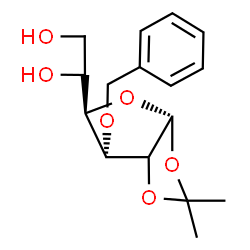ChemSpider 2D Image | (2xi)-3-O-Benzyl-1,2-O-isopropylidene-alpha-D-ribo-hexofuranose | C16H22O6