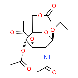 ChemSpider 2D Image | Ethyl 2-acetamido-3,4,6-tri-O-acetyl-2-deoxy-beta-D-erythro-hexopyranoside | C16H25NO9