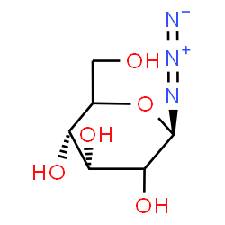 ChemSpider 2D Image | (2R,4R,5S)-2-Azido-6-(hydroxymethyl)tetrahydro-2H-pyran-3,4,5-triol (non-preferred name) | C6H11N3O5