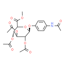 ChemSpider 2D Image | 4-Acetamidophenyl methyl 2,3,4-tri-O-acetyl-beta-D-erythro-hexopyranosiduronate | C21H25NO11