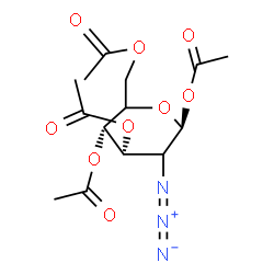 ChemSpider 2D Image | 1,3,4,6-Tetra-O-acetyl-2-azido-2-deoxy-beta-D-erythro-hexopyranose | C14H19N3O9