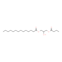 ChemSpider 2D Image | 1-Myristoyl-3-Butyryl-rac-glycerol | C21H40O5