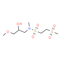 ChemSpider 2D Image | N-(2-Hydroxy-3-methoxypropyl)-N-methyl-2-(methylsulfonyl)ethanesulfonamide | C8H19NO6S2