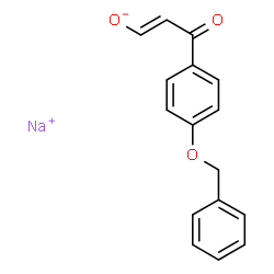 ChemSpider 2D Image | Sodium (1E)-3-[4-(benzyloxy)phenyl]-3-oxo-1-propen-1-olate | C16H13NaO3
