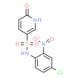 ChemSpider 2D Image | N-(4-Chloro-2-nitrophenyl)-6-oxo-1,6-dihydro-3-pyridinesulfonamide | C11H8ClN3O5S