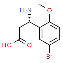ChemSpider 2D Image | (3S)-3-Amino-3-(5-bromo-2-methoxyphenyl)propanoic acid | C10H12BrNO3