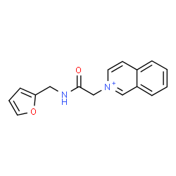 ChemSpider 2D Image | 2-{2-[(2-Furylmethyl)amino]-2-oxoethyl}isoquinolinium | C16H15N2O2