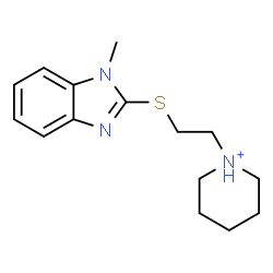 ChemSpider 2D Image | 1-{2-[(1-Methyl-1H-benzimidazol-2-yl)sulfanyl]ethyl}piperidinium | C15H22N3S
