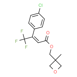 ChemSpider 2D Image | (3-Methyl-3-oxetanyl)methyl (2E)-3-(4-chlorophenyl)-4,4,4-trifluoro-2-butenoate | C15H14ClF3O3