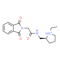 ChemSpider 2D Image | (2S)-2-({[(1,3-Dioxo-1,3-dihydro-2H-isoindol-2-yl)acetyl]amino}methyl)-1-ethylpyrrolidinium | C17H22N3O3