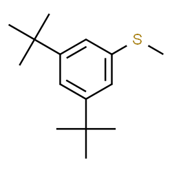 ChemSpider 2D Image | 1,3-Bis(2-methyl-2-propanyl)-5-(methylsulfanyl)benzene | C15H24S