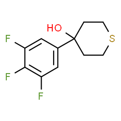 ChemSpider 2D Image | 4-(3,4,5-Trifluorophenyl)tetrahydro-2H-thiopyran-4-ol | C11H11F3OS