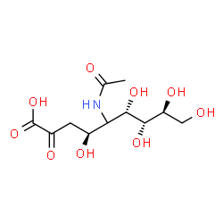 ChemSpider 2D Image | (4S,6S,7R,8S)-5-Acetamido-4,6,7,8,9-pentahydroxy-2-oxononanoic acid | C11H19NO9