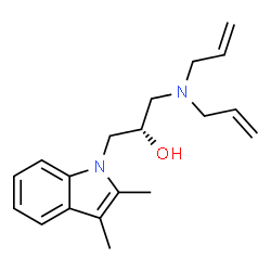 ChemSpider 2D Image | (2S)-1-(Diallylamino)-3-(2,3-dimethyl-1H-indol-1-yl)-2-propanol | C19H26N2O