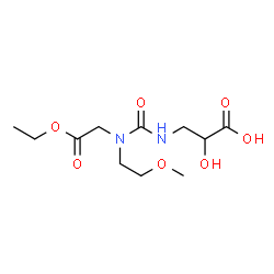 ChemSpider 2D Image | 3-{[(2-Ethoxy-2-oxoethyl)(2-methoxyethyl)carbamoyl]amino}-2-hydroxypropanoic acid | C11H20N2O7
