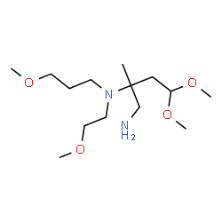 ChemSpider 2D Image | 4,4-Dimethoxy-N~2~-(2-methoxyethyl)-N~2~-(3-methoxypropyl)-2-methyl-1,2-butanediamine | C14H32N2O4